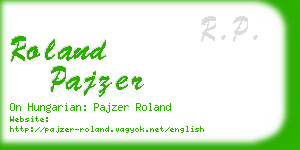 roland pajzer business card